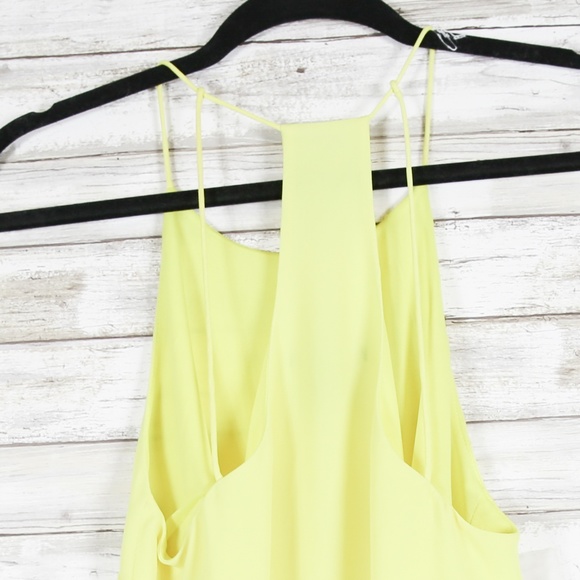 H&M Yellow Silk Cute Top sz 4 - Picture 7 of 7